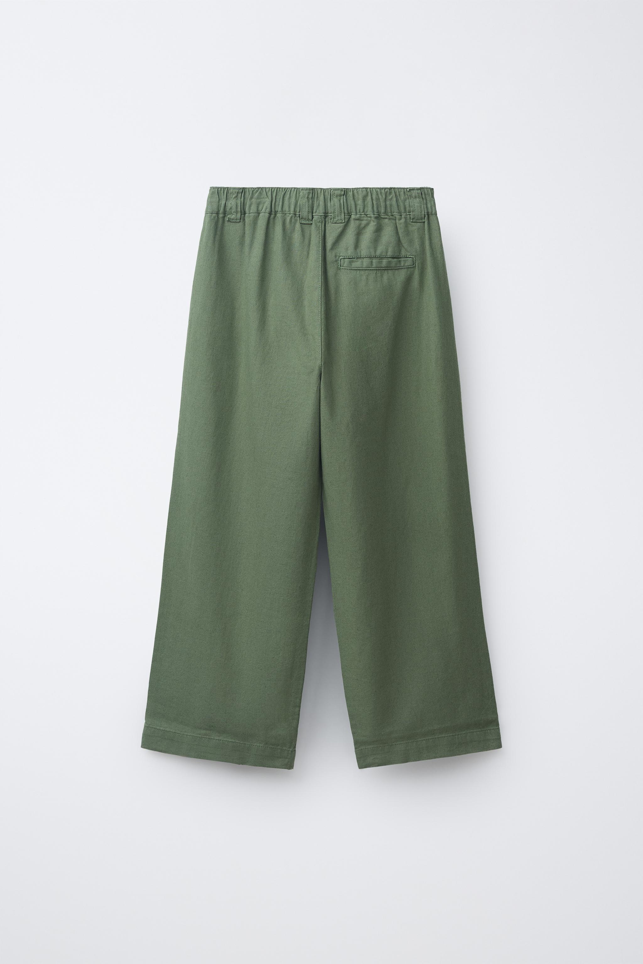 STRAIGHT-LEG COTTON LINEN PANTS